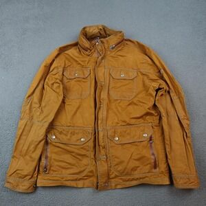 Kuhl Kollusion Waxed Jacket Mens Large Brown Canvas Field Military Full Zip